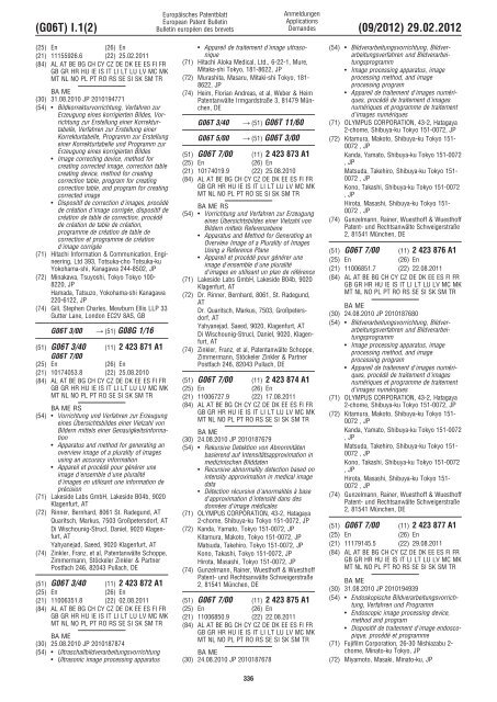 European Patent Bulletin 2012/09 - European Patent Office