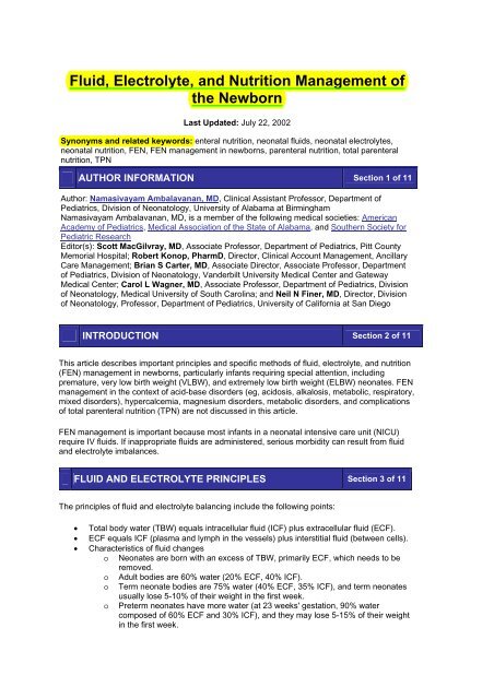 Anemia of Prematurity - Portal Neonatal