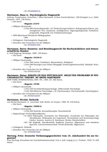 Neukatalogisate ZBSport - Zentralbibliothek der Sportwissenschaften