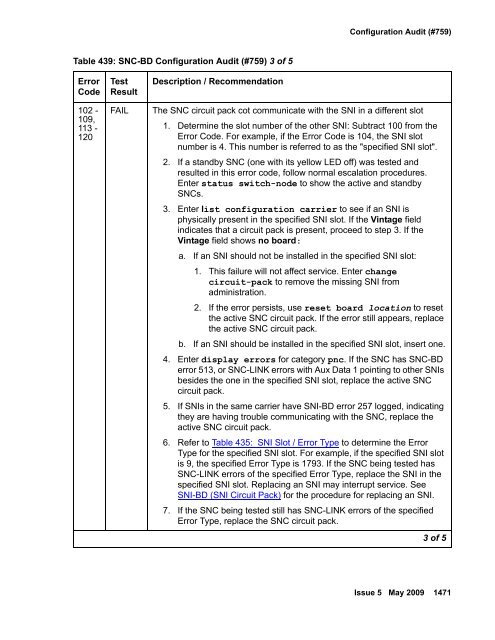 Demand test descriptions and error codes - Avaya Support