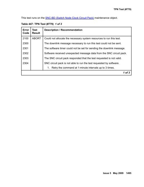 Demand test descriptions and error codes - Avaya Support