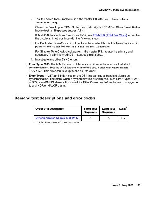 Demand test descriptions and error codes - Avaya Support