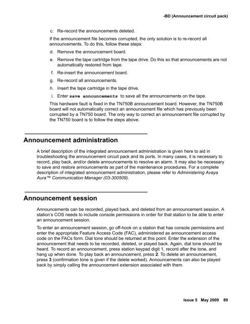 Demand test descriptions and error codes - Avaya Support