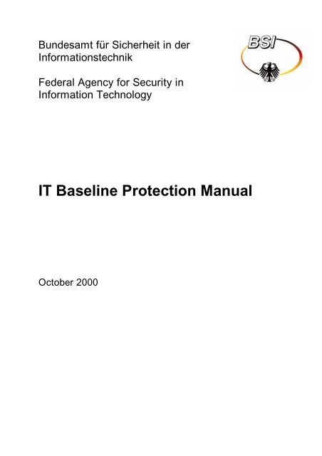 IT Baseline Protection Manual - The Information Warfare Site