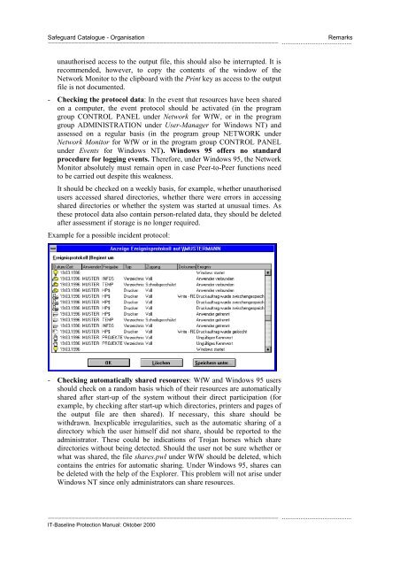 IT Baseline Protection Manual - The Information Warfare Site