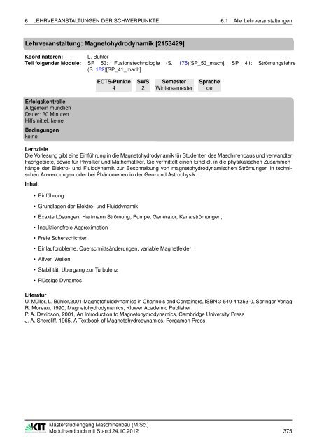 Modulhandbuch Masterstudiengang Maschinenbau (M.Sc.)