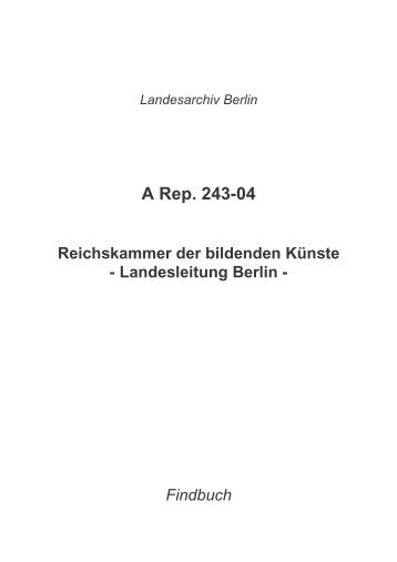 A Rep. 243-04 - Landesarchiv Berlin