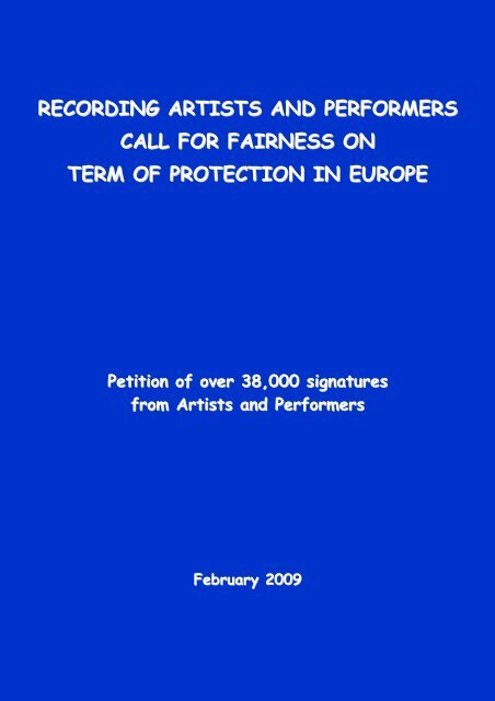 Petition on Term of Protection Index - IFPI