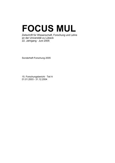 Focus Mul Uksh Universitätsklinikum Schleswig Holstein