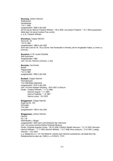 Liste der Auswanderer aus dem Kreis Herford - Amerikanetz