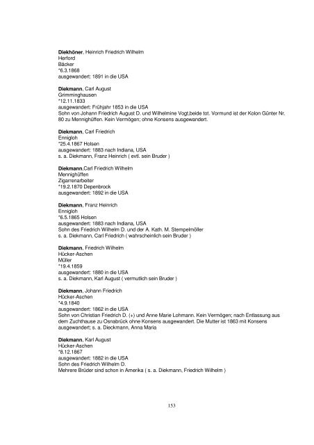 Liste der Auswanderer aus dem Kreis Herford - Amerikanetz