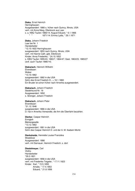 Liste der Auswanderer aus dem Kreis Herford - Amerikanetz