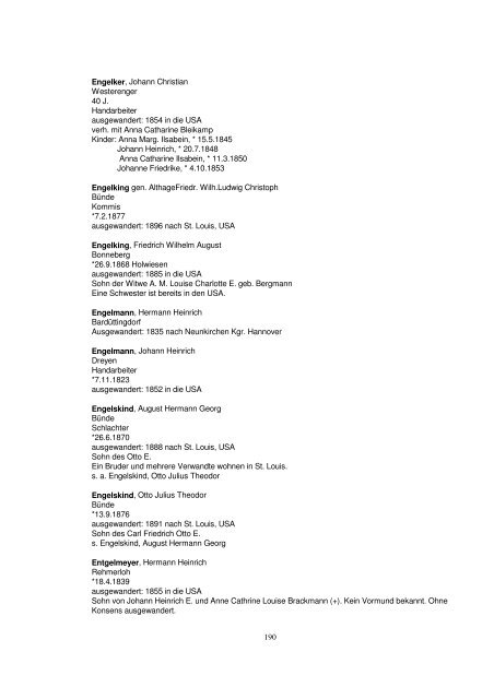 Liste der Auswanderer aus dem Kreis Herford - Amerikanetz