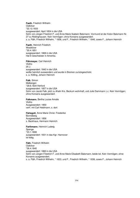 Liste der Auswanderer aus dem Kreis Herford - Amerikanetz