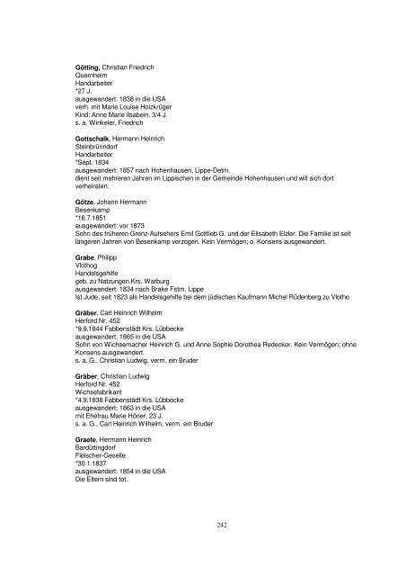 Liste der Auswanderer aus dem Kreis Herford - Amerikanetz