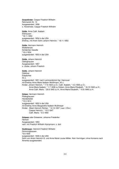 Liste der Auswanderer aus dem Kreis Herford - Amerikanetz