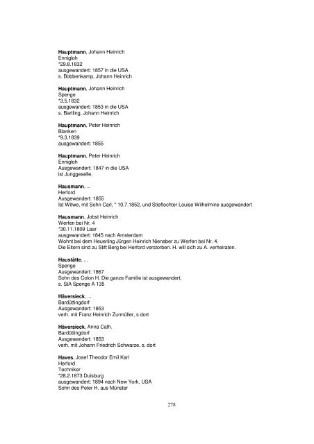 Liste der Auswanderer aus dem Kreis Herford - Amerikanetz