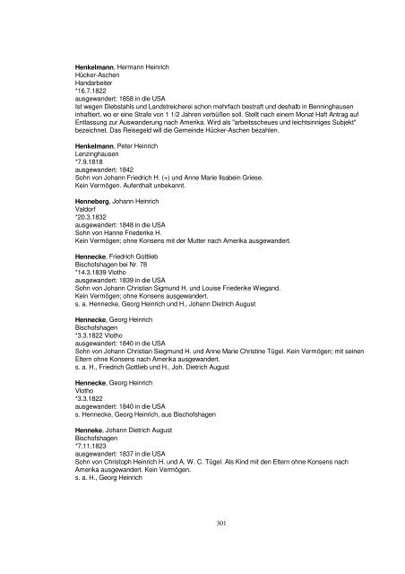 Liste der Auswanderer aus dem Kreis Herford - Amerikanetz