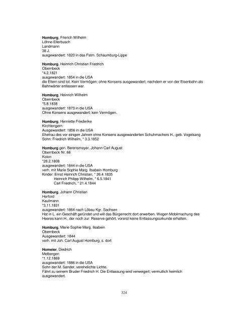 Liste der Auswanderer aus dem Kreis Herford - Amerikanetz