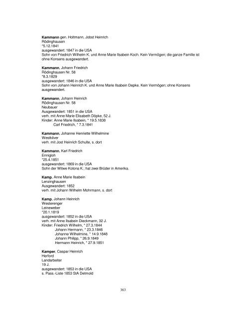 Liste der Auswanderer aus dem Kreis Herford - Amerikanetz