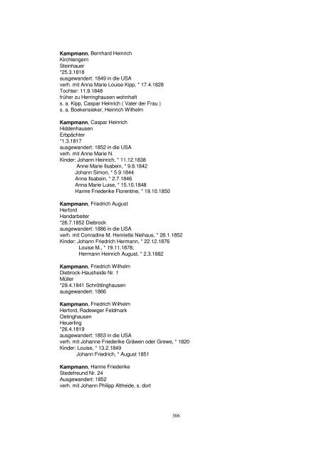 Liste der Auswanderer aus dem Kreis Herford - Amerikanetz