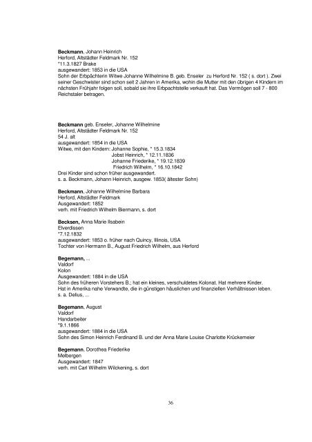 Liste der Auswanderer aus dem Kreis Herford - Amerikanetz