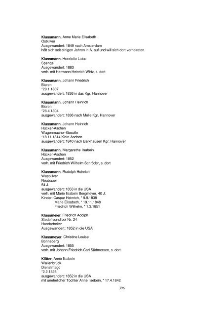 Liste der Auswanderer aus dem Kreis Herford - Amerikanetz