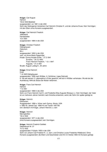 Liste der Auswanderer aus dem Kreis Herford - Amerikanetz