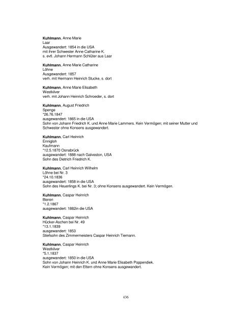 Liste der Auswanderer aus dem Kreis Herford - Amerikanetz