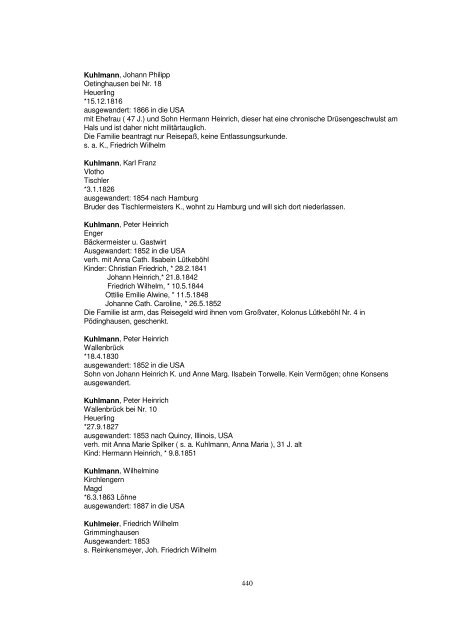 Liste der Auswanderer aus dem Kreis Herford - Amerikanetz