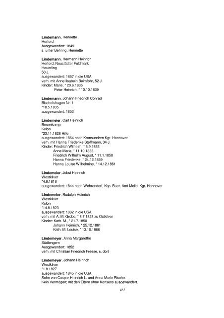 Liste der Auswanderer aus dem Kreis Herford - Amerikanetz