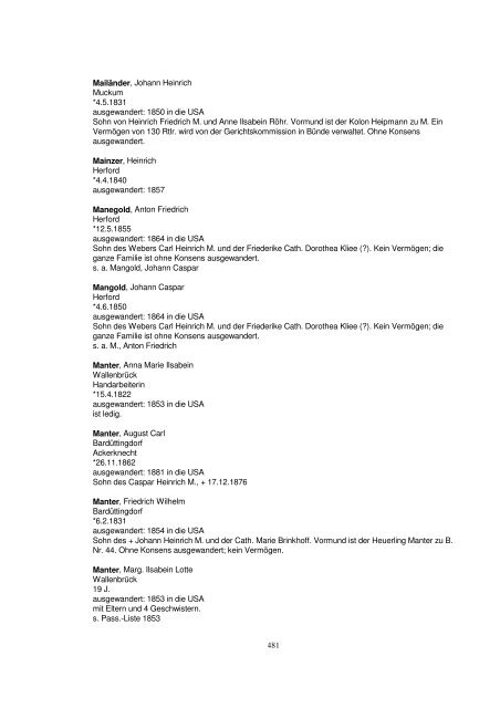 Liste der Auswanderer aus dem Kreis Herford - Amerikanetz