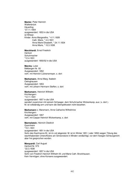 Liste der Auswanderer aus dem Kreis Herford - Amerikanetz