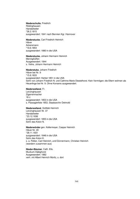 Liste der Auswanderer aus dem Kreis Herford - Amerikanetz