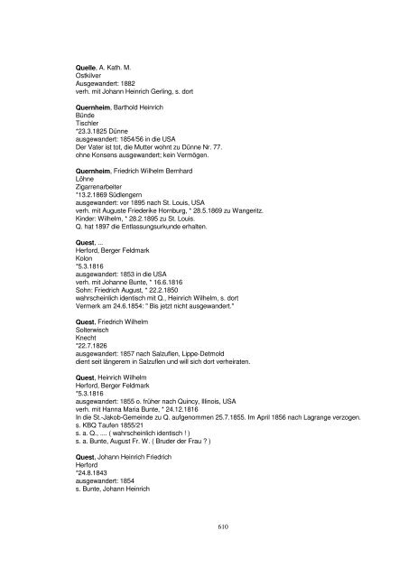 Liste der Auswanderer aus dem Kreis Herford - Amerikanetz