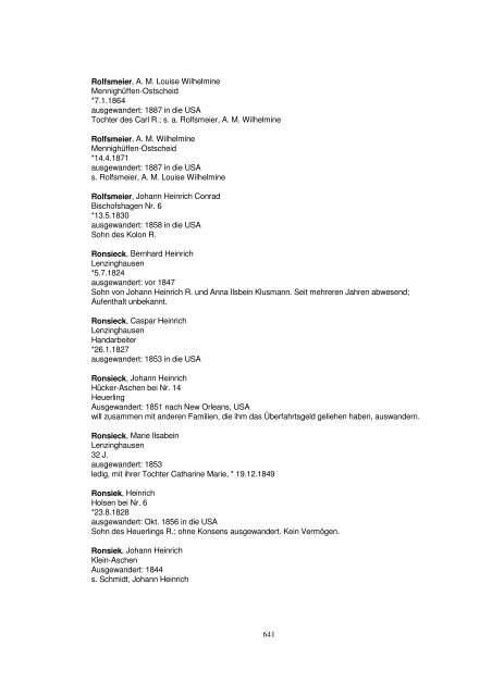 Liste der Auswanderer aus dem Kreis Herford - Amerikanetz