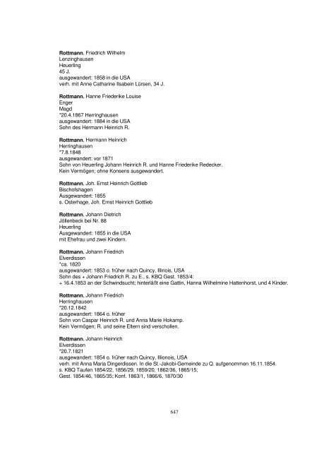 Liste der Auswanderer aus dem Kreis Herford - Amerikanetz