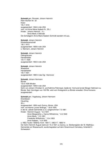 Liste der Auswanderer aus dem Kreis Herford - Amerikanetz