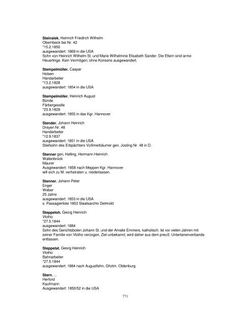 Liste der Auswanderer aus dem Kreis Herford - Amerikanetz