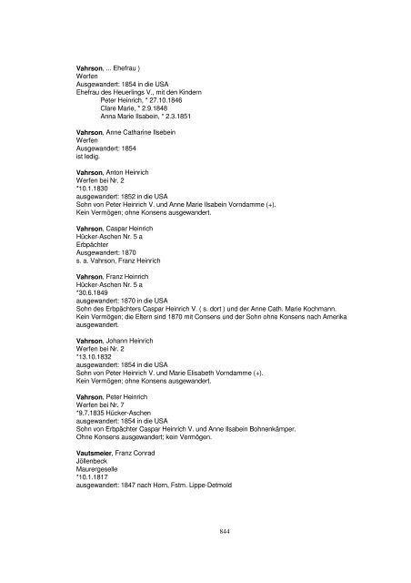 Liste der Auswanderer aus dem Kreis Herford - Amerikanetz