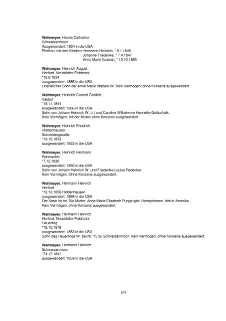 Liste der Auswanderer aus dem Kreis Herford - Amerikanetz