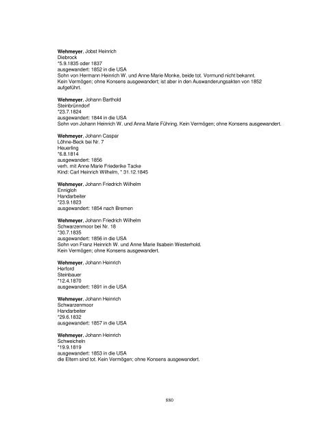 Liste der Auswanderer aus dem Kreis Herford - Amerikanetz