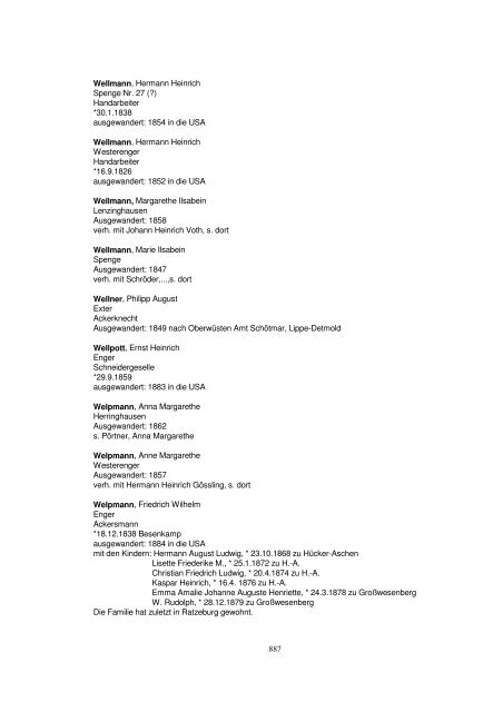 Liste der Auswanderer aus dem Kreis Herford - Amerikanetz