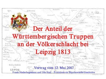Der Anteil der Württembergischen Truppen an ... - Napoleon Online