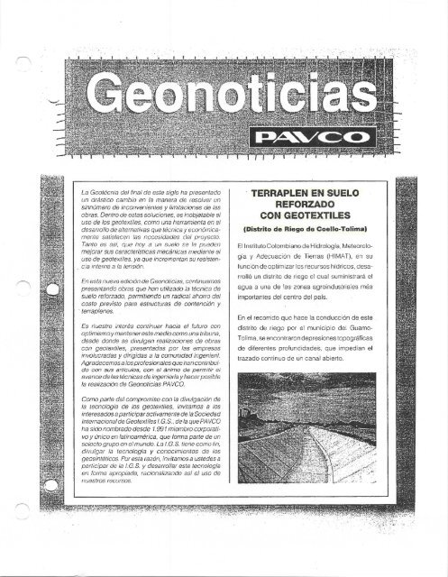 Terraplen en Suelo Reforzado con Geotextiles, 1993