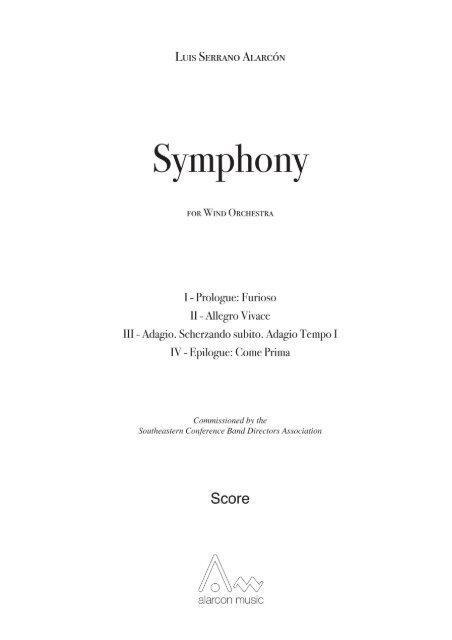Symphony. Full Score
