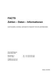 FACTS Zahlen – Daten – Informationen - Bern