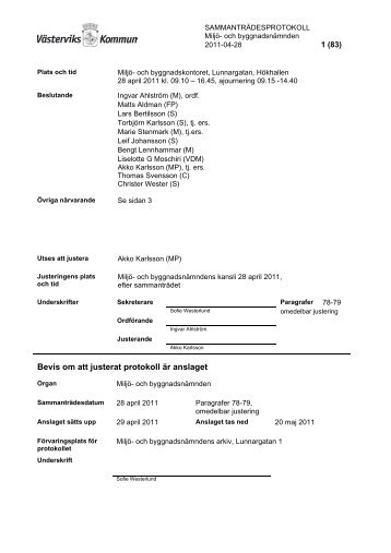 Protokoll april (pdf) - Västervik