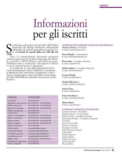 Il Giornale dei Biologi - N. 3