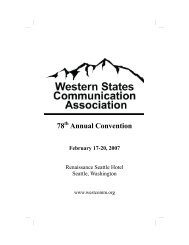 78 Annual Convention - Western States Communication Association